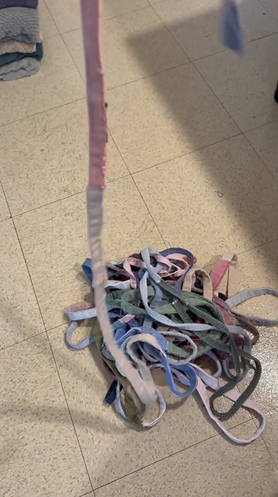 細いハギレを使ったハンドメイド