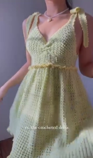 手編みドレスが完成