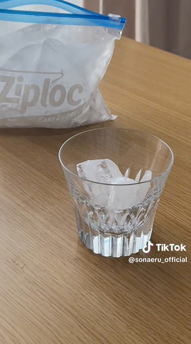 かち割り氷が完成