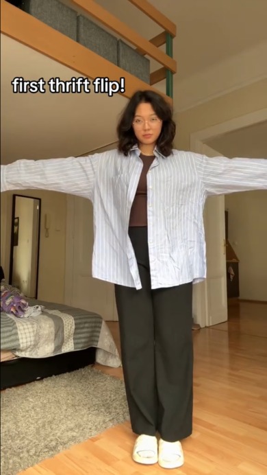 中古のシャツを改造