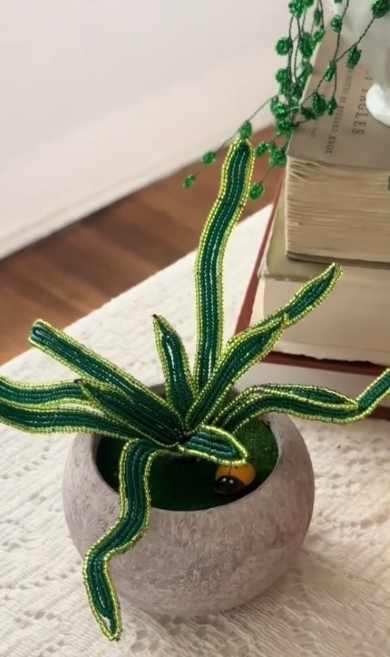 ビーズで作った観葉植物