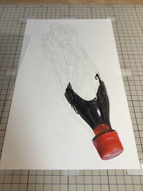 コカ・コーラ ラベルレス 鉛筆画