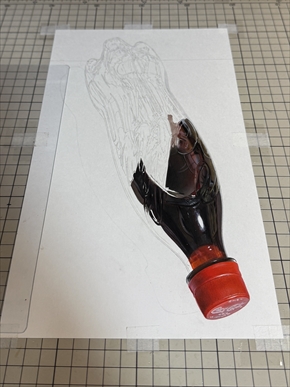 コカ・コーラ ラベルレス 鉛筆画