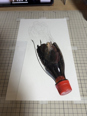 コカ・コーラ ラベルレス 鉛筆画