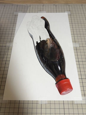 コカ・コーラ ラベルレス 鉛筆画