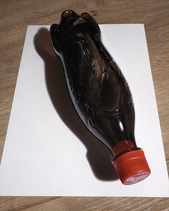 コカ・コーラ ラベルレス 鉛筆画