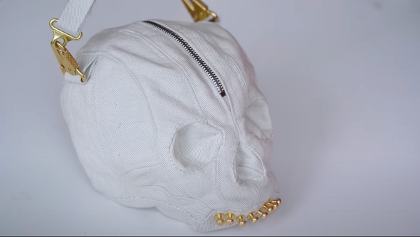 頭蓋骨 バッグ作り