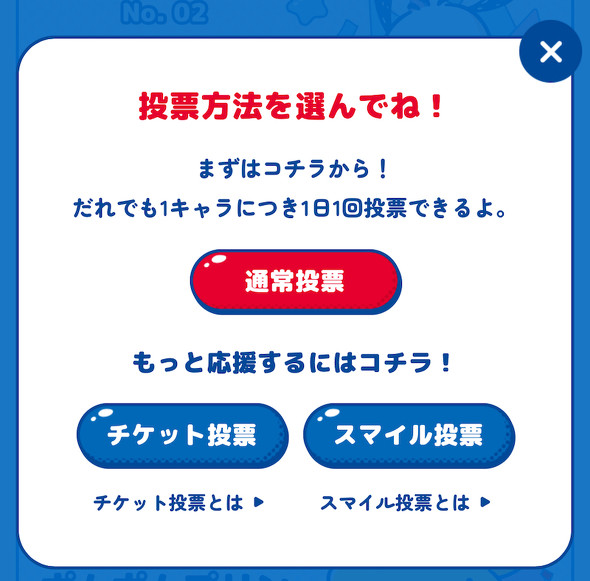 投票方法は複数ある