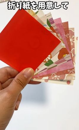 2回折るだけでこいのぼり