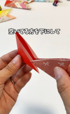 2回折るだけでこいのぼり