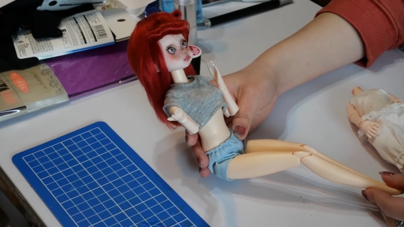 頭入れ替え後のドール