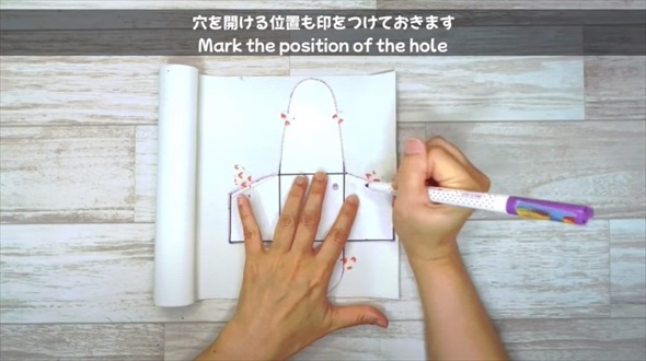 お気に入りの紙袋とセリアのフェイクレザーでミニポーチ