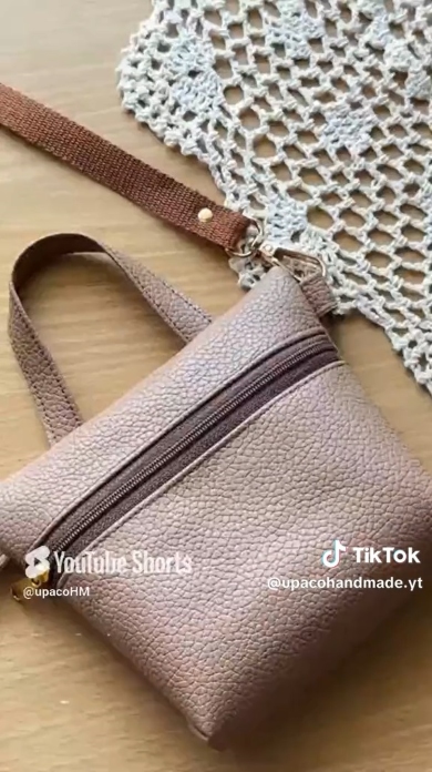 合皮1枚使い切り　ミニショルダーバッグメイキング動画