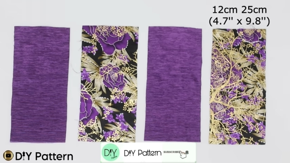 無地と柄の布を準備