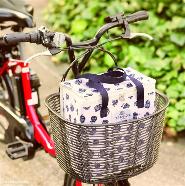「はりねずみ3兄弟」ボックス型の大容量保冷バッグ 自転車の買い物かごにすっぽり