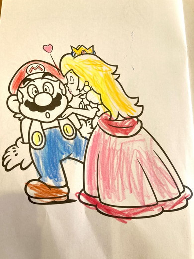 子どもが塗った塗り絵