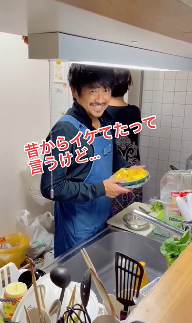 昔からイケてたという父