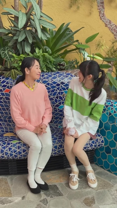 ジブリパークに訪れた親子