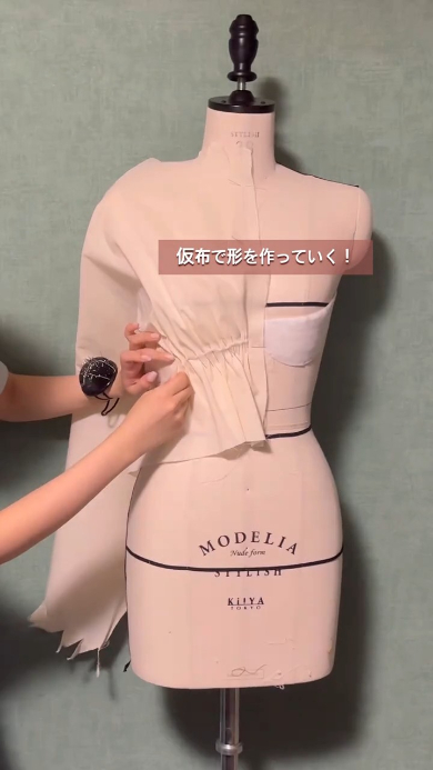 仮布で形作り