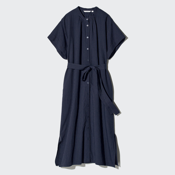 リネンブレンドリラックスワンピース