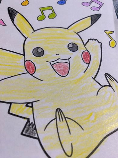 夫が塗ったピカチュウ