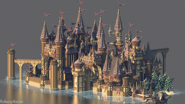 マインクラフトで城