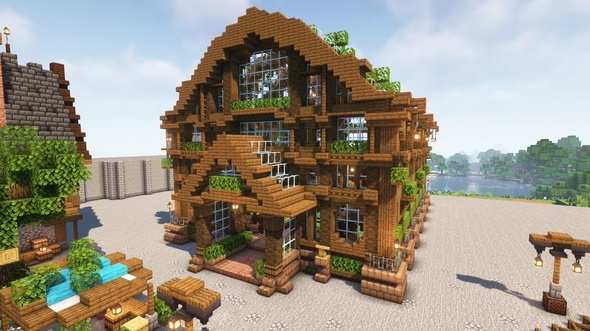 マインクラフトで作った植物園