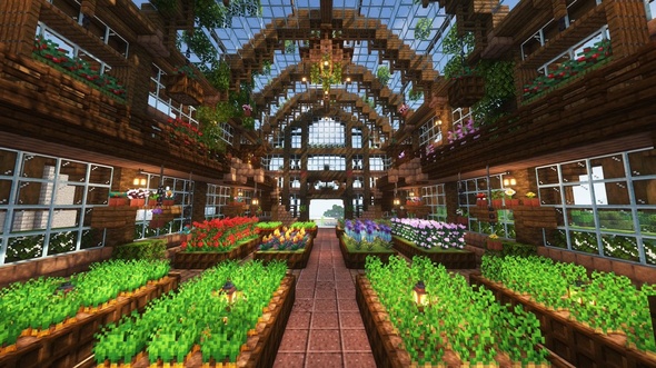 マインクラフトで作った植物園