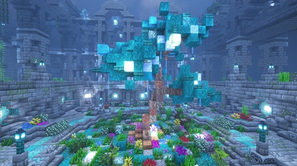 マインクラフトで作った植物園