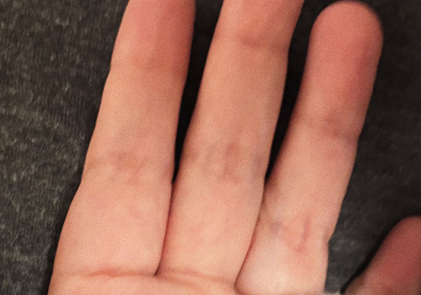 手相を撮影しようとしたら