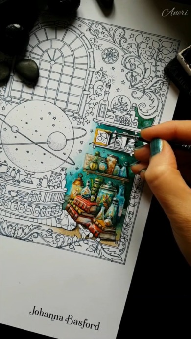 プロが塗り絵を塗った結果