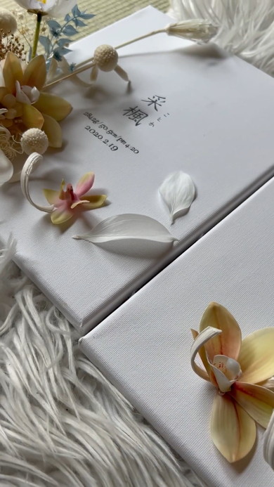 花デザインの命名書