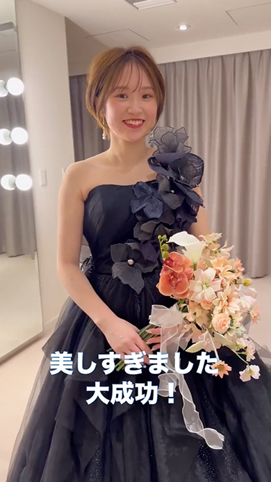 結婚式で制限時間15分のお色直しカット