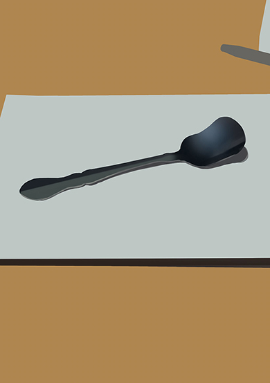 スプーンの絵かと思いきや