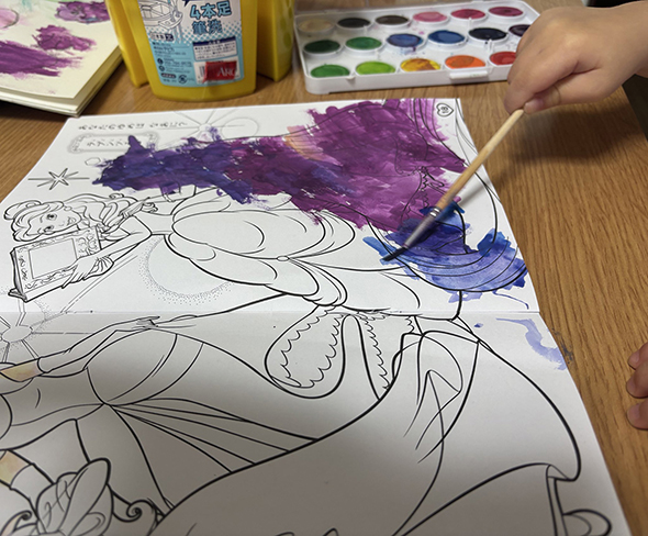 3歳児のディズニー塗り絵