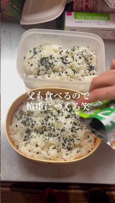 ごはんにわかめのふりかけ