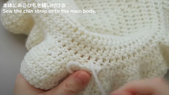 好きな毛糸で編めるフリフリのバケットハット
