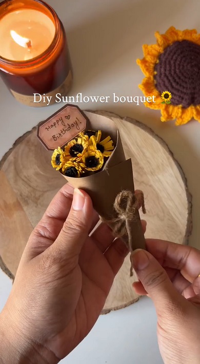 ひまわりのミニブーケ03