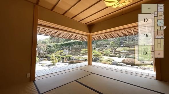 庭が一望できる和室