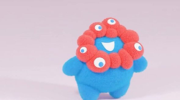 blenderで作った歩くむちむちミャクミャクがかわいい