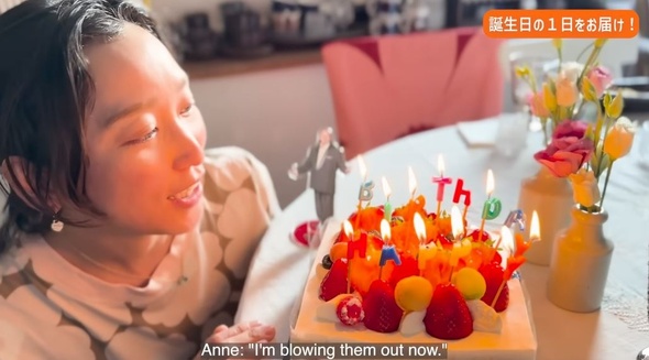 杏の誕生日、ケーキにまさかの人物