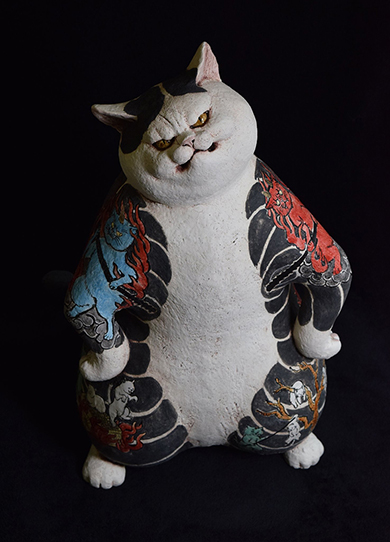 猫の焼き物