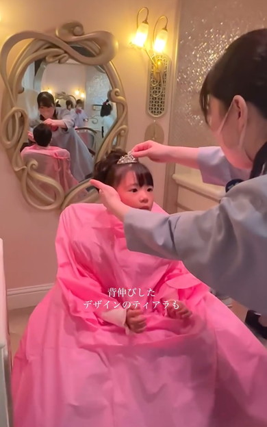 シンデレラに変身した女の子
