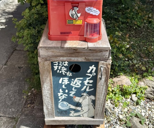 陶器のブローチガチャガチャを回したら