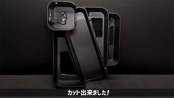 穴を開けたところ