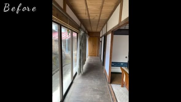 作り直す前の廊下