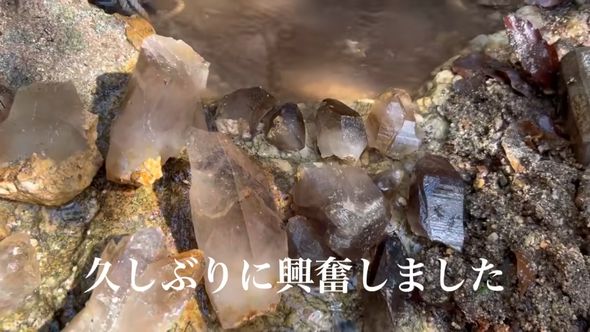 今回採掘した水晶