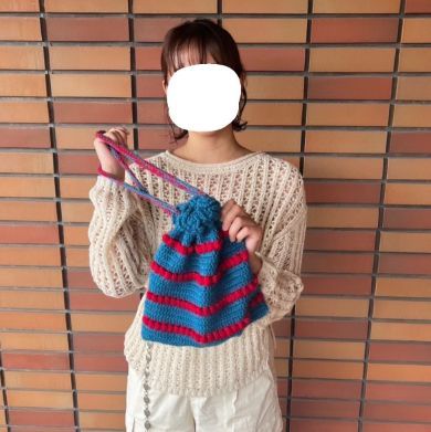 手編みの万博用バッグ