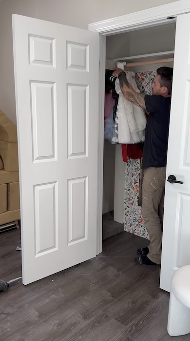 クローゼットの中を整理して