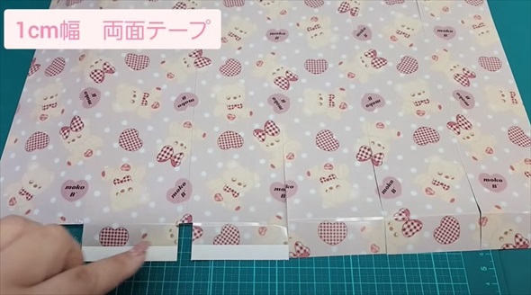 クリアファイルで作る細長蛇腹ファイル